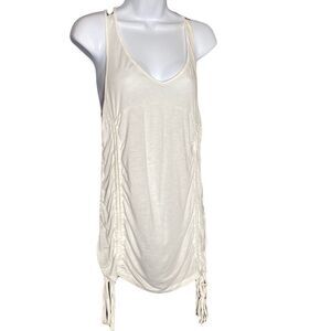 Woodleigh NWOT Rauched Tank Cream/Gray  size M